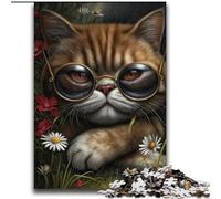 Steampunk Cat Jigsaw Puzzles for Teenagers, Educational Games DIY Toys with Matching Poster And Trivia Sheet for Age 14+ (70x100cm)