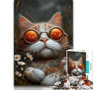 Steampunk Cat Jigsaws Puzzles 1000 Pieces for Teenagers Gifts,Stress Reliever Difficult Challenge Enhance Love between Couples 38x26cm