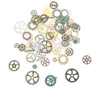 Steampunk Charms 200g Mixed Colors DIY Jewelry Making Accessories Nail Art Fingernail Decorations Vintage Alloy Gears for Manicure Crafts
