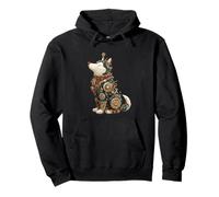 Steampunk Christmas Dog Women Men Kids Steampunk Dog Pullover Hoodie