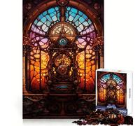 Steampunk Church Stained for Adults 1000 Piece Jigsaw Puzzle Mind Puzzle Relaxing Fun Image Assembly Warm Surprise 50x75cm