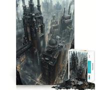 Steampunk Cityscape 1000 Pieces Jigsaw Puzzles for Adults Think Smart Toy Quiet Fun Accurate Cut 38x26cm