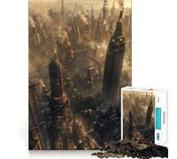 Steampunk Cityscape Jigsaw Puzzle for Adults 1000 Pieces Mind Exercise Toy Together Fun Precision Cut Unique Gift 38x52cm