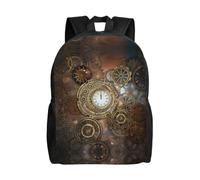 Steampunk Clock Backpack For College High School,15.6-Inch Laptop,Bags Daypack,Oxford Cloth Bag For Work, Business, Travel, Sports