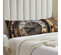 Steampunk Clock Body Pillow Case 20x54 Throw Pillow Cover with Hidden Zipper Breathable & Cozy Full Long Pillowcase Protector Spring Easter Cover for Sleeping Bedroom Couch Sofa Decor