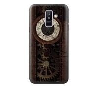 Steampunk Clock Gears Case Cover For Samsung Galaxy A6+ (2018), J8 Plus 2018, A6 Plus 2018