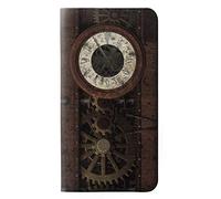Steampunk Clock Gears PU Leather Flip Case Cover For Samsung Galaxy A7 (2018)