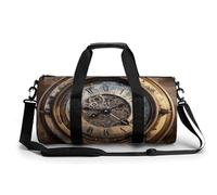 Steampunk Clock Gym Bag for Men Women, Sturdy Oxford Cloth Travel Bags with Removable Shoulder Strap, Waterproof Duffel Bag for Fitness, Travel, Yoga