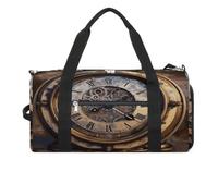 Steampunk Clock Gym Bag Lightweight ，Travel Duffle Bag with Shoe Compartment，Gym Bag for Women for Overnight, Weekend, Yoga, Gym, Business Trips, Sport And Hospital.