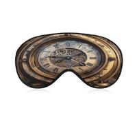 Steampunk Clock Sleep Mask Personality Eye Sleep Shade Cover Comfortable Breathable Sleeping Blindfold Soft Comfortable Night Eye Cover Adjustable Band Eye Mask for Men Women