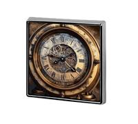 Steampunk Clock Suit Lapel Pin Fashion Lapel Pins for Men Women for Backpacks Funny Hat Brooch Pin Personalized Bag Lapels Badge Metal Novelty Buttons & Pins (Square)