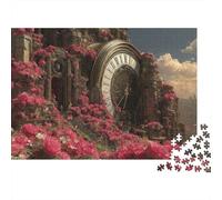 Steampunk Clock Tower 100% Recycled Cardboard Clock Tower with Roses 1000Pc Jigsaw for Adults Challenging & Brainteasing 70x50cm/1000pcs