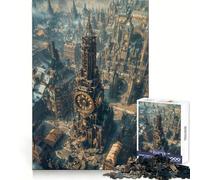 Steampunk Clock Tower Cityscape Jigsaw Puzzles for Adults1000 Piece Sharp Logic Toy Together Fun Tight Cut Memorable Gift 50x75cm