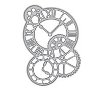 Steampunk Clocks & Cogs Metal Cutting Die for Card Making - Industrial Clockwork Craft Die - Die Size 8.7 cm x 6.2 cm