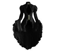 Steampunk Clothes Women Lace Renaissance Dress Women UK Vintage Retro Medieval Victorian Dress Lolita Gothic Steampunk Clothes Halloween Costumes Rockabilly Carnival Cosplay Goth Fancy Dress Black