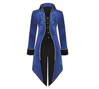 Steampunk Coat Men's Gothic Tailcoat Men's Long Classic Green Jacket Victorian Court Rock Retro Medieval Elegant Suit Vest Theatre Performance Clothing Cosplay Halloween Costume