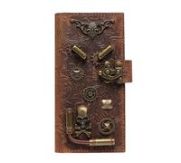 Steampunk Coin Purse | Cowhide Change Wallet - Portable Coin Wallet, Clutch Purse, Retro Cash Holder for Travel, Shopping, Commuting