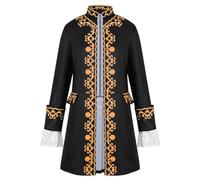 Steampunk Costume Men's 2025 Gothic Coat Midi Medieval Jacket Zip Retro Victorian Frock Coat Jacquard Theatre Clothing Pirate Vampire Cosplay Halloween Pirate Costume