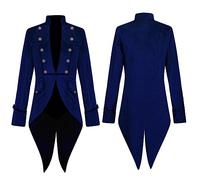 Steampunk Costume Men's Gothic Jacket Men's Midi Loose Fit Medieval Tailcoat Classic Double Breasted Elegant Tuxedo Victorian Court Coat Theatre Cosplay Clothing Carnival Halloween