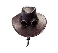 Steampunk Cowboy Hat Wide Brims Victorian Hat With Goggles Vintage Unisex Costume Hats Gothics Hippies Cosplay Props