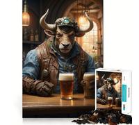 Steampunk Craft Beer Ox for Adults 1000 Piece Puzzle Mind Exercise Toy Gentle Leisure Design Assembly Seasonal Gift 50x75cm