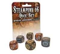Steampunk D6 Dice Set | Custom Dice, Perfect for use with Steve Jackson Games, DND, RPGs, Tabletop Games, and Role-Playing Adventures