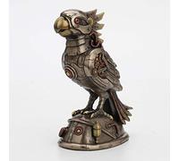 Steampunk Designed Cockatiel/Parrot Bird Metallic Finished Tabletop Statue