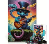 Steampunk Dino Jam Session 1000 Pieces Jigsaws Adults Puzzles Mind Exercise Toy Shared Fun Precision Cut Art Display 38x52cm