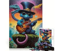 Steampunk Dino Jam Session 1000 Pieces Jigsaws Adults Puzzles Mind Exercise Toy Shared Fun Precision Cut Art Display 38x52cm