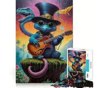 Steampunk Dino Jam Session Jigsaw Puzzle 1000 Piece for Teenagers Clear Logic Toy Easy Leisure Perfect Cut Birthday Gift 38x26cm