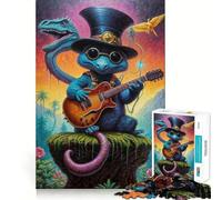 Steampunk Dino Jam Session Teenagers 1000 Piece Jigsaw Puzzle Enhance Recall Soothing Play Neat Edge Santa Wish Item 50x75cm