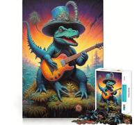 Steampunk Dino Serenades 1000 Piece Jigsaw Puzzles for Adults Memory Boost Family Joy Pattern Assembly Santa Wish Pick 38x26cm