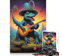 Steampunk Dino Serenades 1000 Piece Jigsaw Puzzles for Adults Memory Boost Family Joy Pattern Assembly Santa Wish Pick 38x26cm