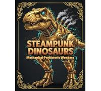 Steampunk Dinosaurs: Mechanical Prehistoric Wonders: Adult Coloring Book Featuring Victorian Sci-Fi Dragons, Gear-Driven Beasts, and Industrial Era Reptiles