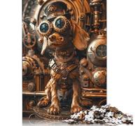 Steampunk Dog Cocker Puzzle Friendly Materials 100 Percent Recycled Cardboard Jigsaw Puzzle for Adult Children Easter Gift 1000pcs (75x50cm)