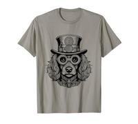 Steampunk Dog Outfit Fantasy Mechanical Poodle Lover Art T-Shirt