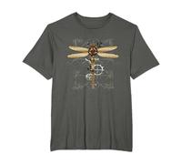 Steampunk Dragonfly T-Shirt Vintage Gears Goth Men Women T-Shirt