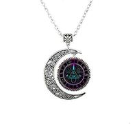 Steampunk Drama Gravity Falls Mysteries Bill Cipher Wheel Pendant Moon Necklace