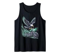 Steampunk Eagle and Motorcycle Fusion Art Tank Top