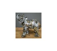 ( Steampunk Elephant) Steampunk Animal Industrial Silver Gothic Daschund Sausage Dog Table Ornament