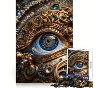 Steampunk Eye Clockwork 1000 Piece Jigsaw Puzzles for Adults Pure Logic Toy Soothing Fun Sharp Cut Amazing Present 38x52cm