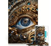 Steampunk Eye Clockwork 1000 Piece Jigsaw Puzzles for Adults Teenagers Memory Gain Relaxed Mind Design Assembly 50x75cm