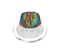 Steampunk Fairy Redhead Mechanical Wings Stained Glass PopSockets PopGrip for MagSafe
