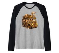 Steampunk Family Road Trip Raglan Baseball Tee