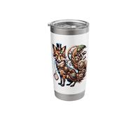 Steampunk Fox Gear Animal Vintage Clockwork Stainless Steel Insulated Tumbler