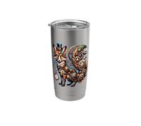 Steampunk Fox Gear Animal Vintage Clockwork Stainless Steel Insulated Tumbler