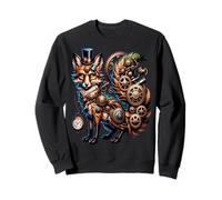 Steampunk Fox Gear Animal Vintage Clockwork Sweatshirt