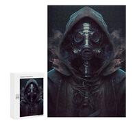 Steampunk Gas Mask Artwork - Decorative Wooden Puzzle, 300 PCS, Creative Indoor Hobby; for Couples, Friends And Family