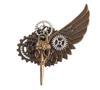 Steampunk Gear Brooch Party Costume Angel Wing Brooch for Coat Gowns Scarf