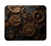 Steampunk Gears background (7) Computer Mouse Pad,Rubber Mouse Mat for Gaming, Office, Laptop, PC, Women